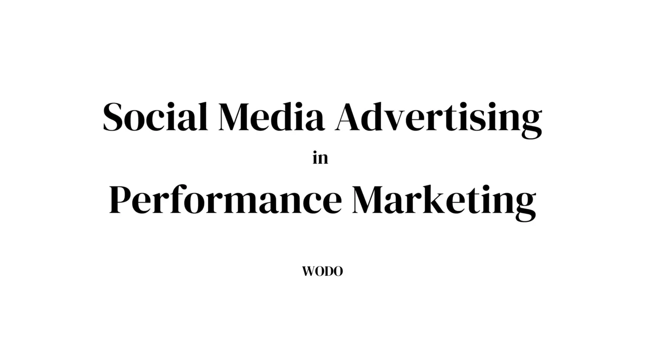 Social Media Advertising in Performance Marketing